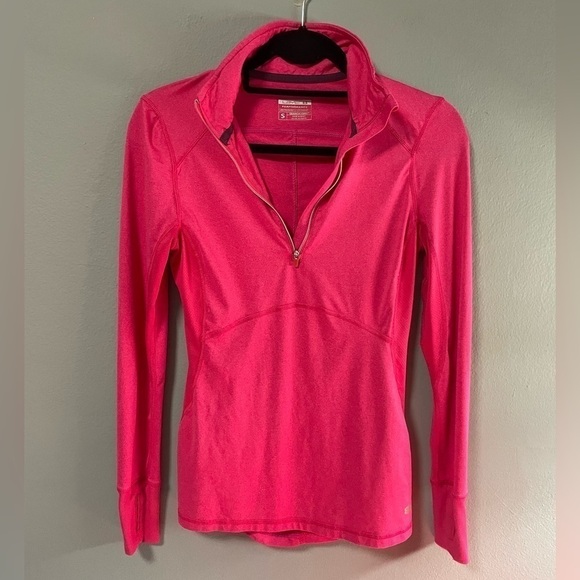 Layer 8 Performance quick dry long sleeve half zip pullover pink top. Size Small - Picture 2 of 9